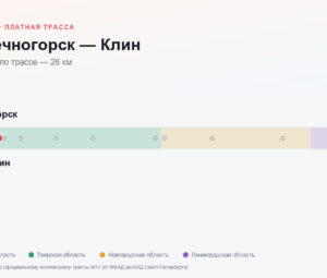 Солнечногорск — Клин: стоимость проезда по платной дороге М11